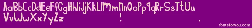 MtfSweetCheeks Font – Pink Fonts on Purple Background