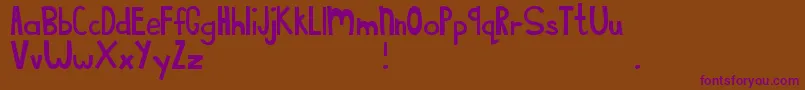 MtfSweetCheeks Font – Purple Fonts on Brown Background