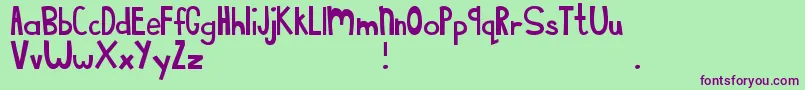 MtfSweetCheeks Font – Purple Fonts on Green Background