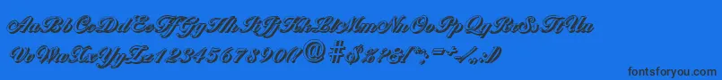 BallantinesshadowBold Font – Black Fonts on Blue Background