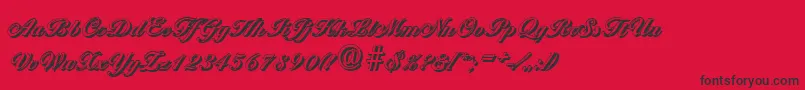 BallantinesshadowBold Font – Black Fonts on Red Background