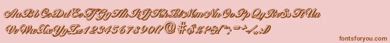 BallantinesshadowBold Font – Brown Fonts on Pink Background
