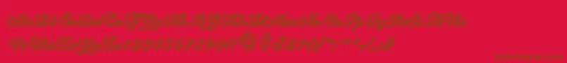BallantinesshadowBold Font – Brown Fonts on Red Background