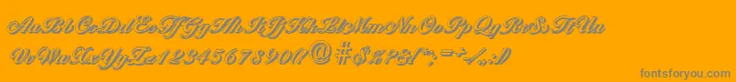 BallantinesshadowBold-Schriftart – Graue Schriften auf orangefarbenem Hintergrund