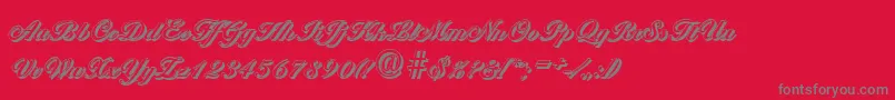 BallantinesshadowBold Font – Gray Fonts on Red Background