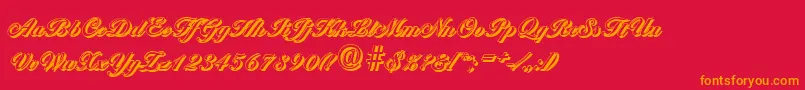 fuente BallantinesshadowBold – Fuentes Naranjas Sobre Fondo Rojo