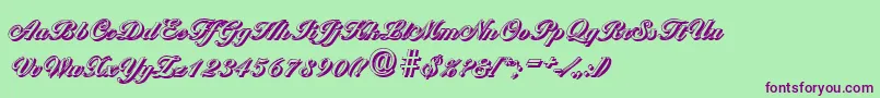 BallantinesshadowBold Font – Purple Fonts on Green Background