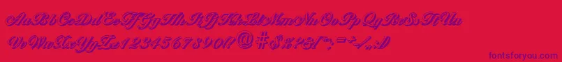 BallantinesshadowBold Font – Purple Fonts on Red Background