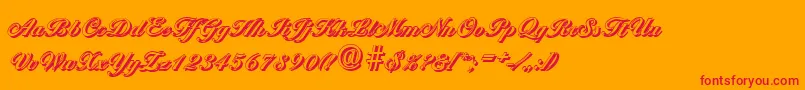 BallantinesshadowBold Font – Red Fonts on Orange Background