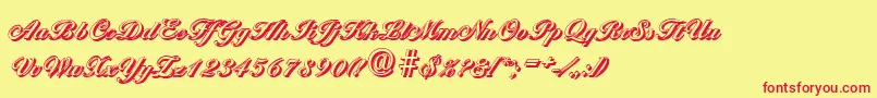 BallantinesshadowBold Font – Red Fonts on Yellow Background