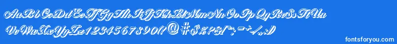 BallantinesshadowBold Font – White Fonts on Blue Background