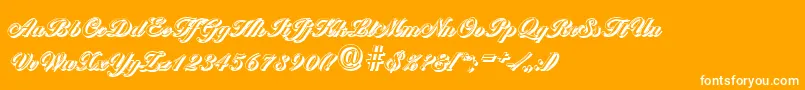 fuente BallantinesshadowBold – Fuentes Blancas Sobre Fondo Naranja