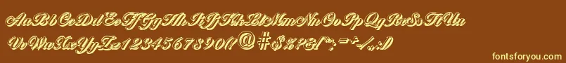 BallantinesshadowBold Font – Yellow Fonts on Brown Background