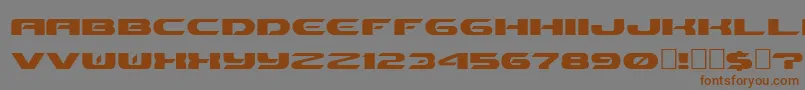 Pioneer Font – Brown Fonts on Gray Background