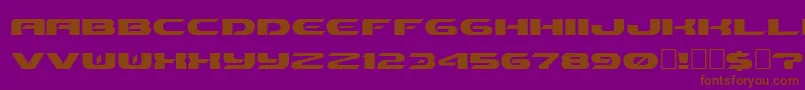 Pioneer Font – Brown Fonts on Purple Background