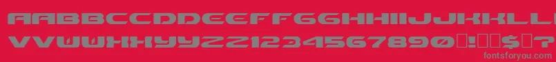Fonte Pioneer – fontes cinzas em um fundo vermelho