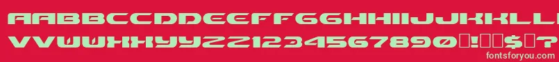 Pioneer Font – Green Fonts on Red Background