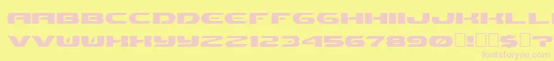 Fonte Pioneer – fontes rosa em um fundo amarelo