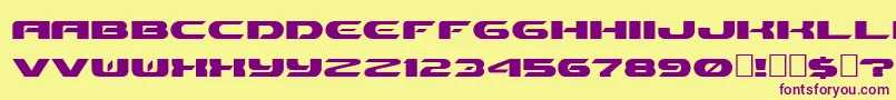 Pioneer Font – Purple Fonts on Yellow Background