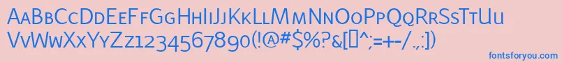 LatinairesCaps Font – Blue Fonts on Pink Background