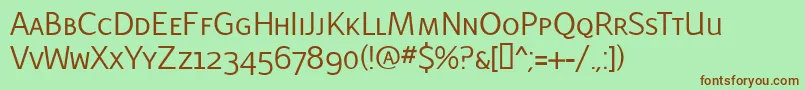 LatinairesCaps Font – Brown Fonts on Green Background