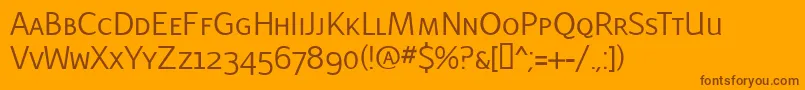 LatinairesCaps Font – Brown Fonts on Orange Background