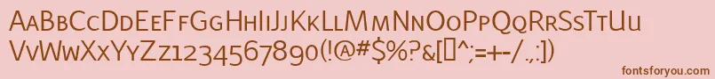 LatinairesCaps Font – Brown Fonts on Pink Background