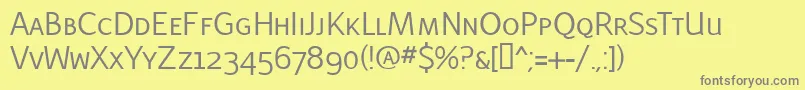 LatinairesCaps Font – Gray Fonts on Yellow Background