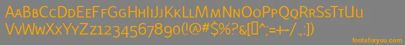 LatinairesCaps Font – Orange Fonts on Gray Background