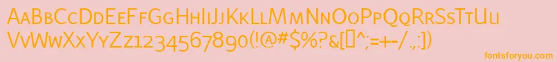 LatinairesCaps Font – Orange Fonts on Pink Background