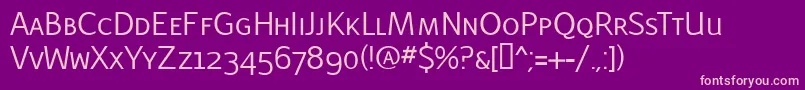LatinairesCaps Font – Pink Fonts on Purple Background