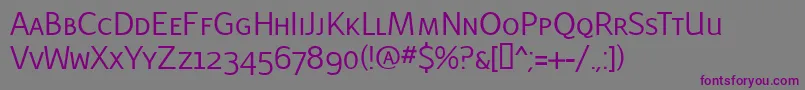 LatinairesCaps Font – Purple Fonts on Gray Background