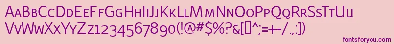 LatinairesCaps Font – Purple Fonts on Pink Background