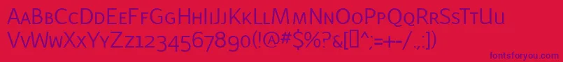 LatinairesCaps-Schriftart – Violette Schriften auf rotem Hintergrund