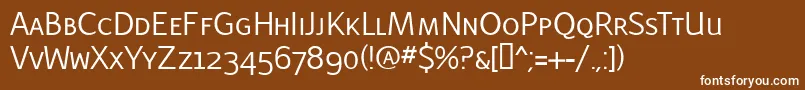 LatinairesCaps Font – White Fonts on Brown Background