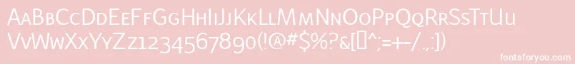 LatinairesCaps Font – White Fonts on Pink Background