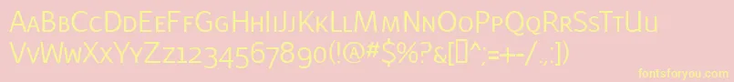 LatinairesCaps Font – Yellow Fonts on Pink Background