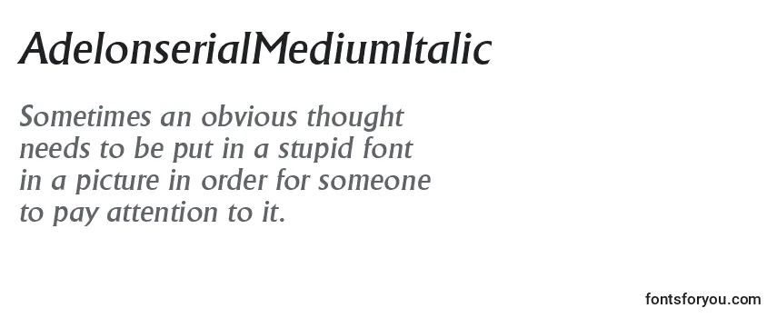 AdelonserialMediumItalic Font