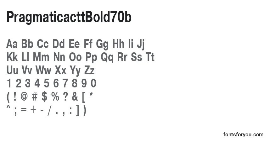 PragmaticacttBold70bフォント–アルファベット、数字、特殊文字