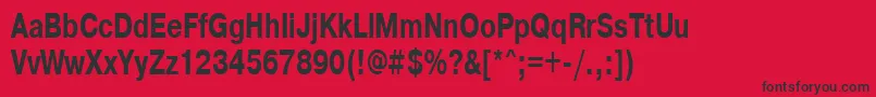 PragmaticacttBold70b Font – Black Fonts on Red Background