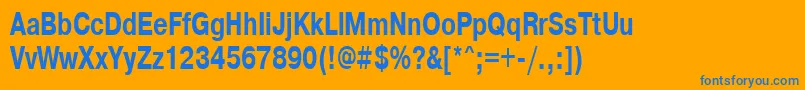 PragmaticacttBold70b Font – Blue Fonts on Orange Background