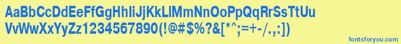 PragmaticacttBold70b Font – Blue Fonts on Yellow Background