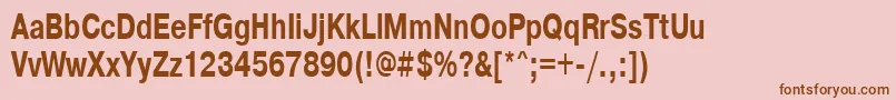 PragmaticacttBold70b Font – Brown Fonts on Pink Background
