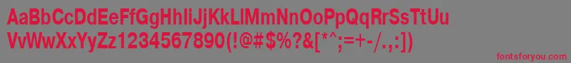 PragmaticacttBold70b Font – Red Fonts on Gray Background