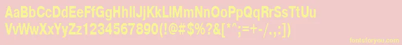 PragmaticacttBold70b Font – Yellow Fonts on Pink Background