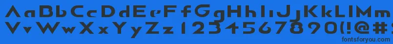 AirborneGp Font – Black Fonts on Blue Background