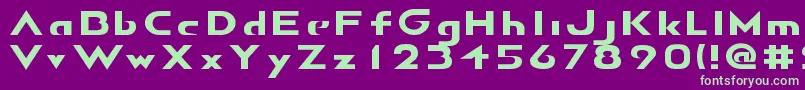 AirborneGp Font – Green Fonts on Purple Background