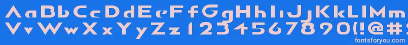 AirborneGp Font – Pink Fonts on Blue Background