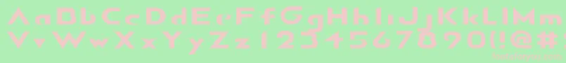 AirborneGp Font – Pink Fonts on Green Background