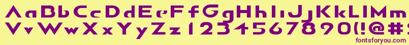 AirborneGp Font – Purple Fonts on Yellow Background